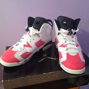 Air Jordan 6 Retro (pink, white)
