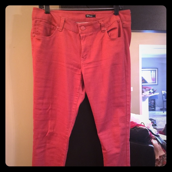 Burnt Orange skinny jeans sz 13