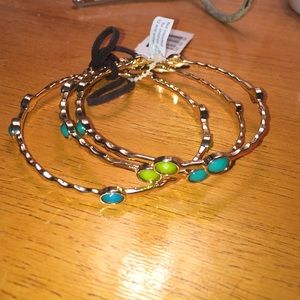 Triple stack bangle bracelet set