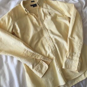 Yellow women's Oxford button up