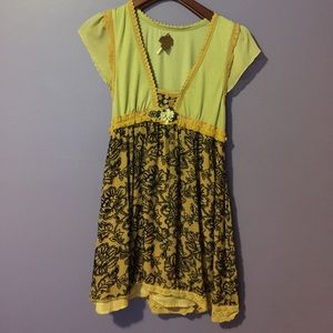 Free People yellow/navy dress.