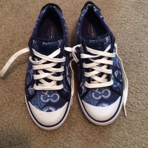 Blue Coach sneakers