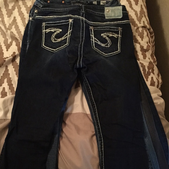 Silver skinny jeans
