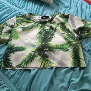 Palm tree crop top