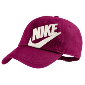 A purple Nike ball cap