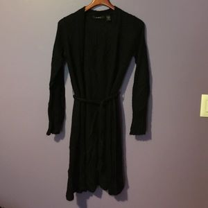 Express long black cardigan.