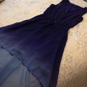 Ombré high low dress