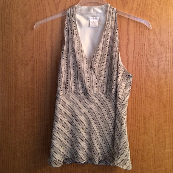 Dressy cream and black tank - Picture 1 of 3