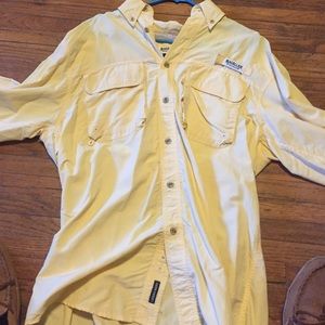 Yellow Magellan fishing button up