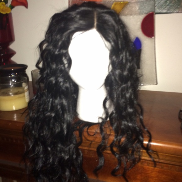 Curly hair synthetic wig