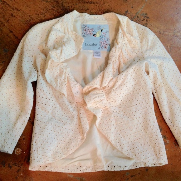 {{Anthropologie}} Puckered Eyelet Jacket - Picture 1 of 3