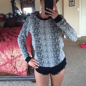 Snakeskin sweater shirt