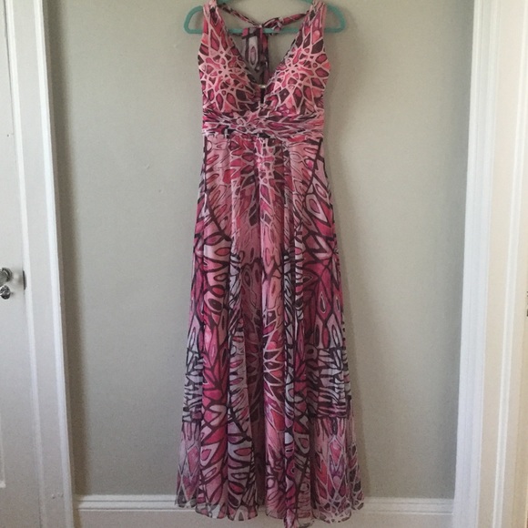 WHBM pink maxi dress
