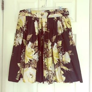 Black floral skirt