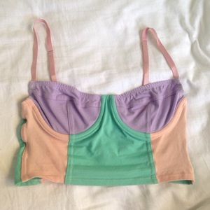 Pastel Colorblock Undewire Bralette