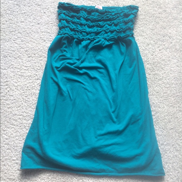Turquoise bathing suit cover up/sun dress