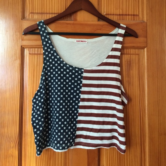 American flag tank top