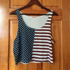 American flag tank top