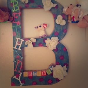 Handmade paper mache letters