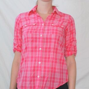 American Eagle Outfitters Plaid Top