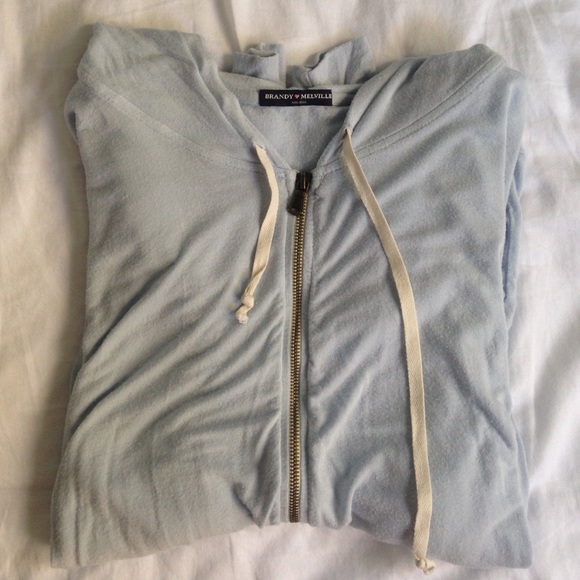 Light Blue Zip-Up Hoodie