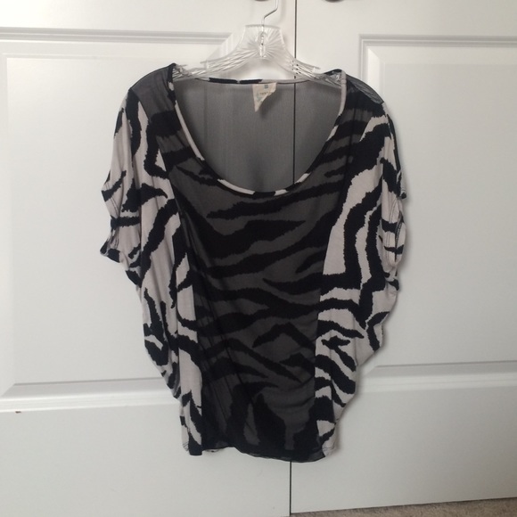 Zebra print top