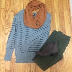 Grey striped sweater