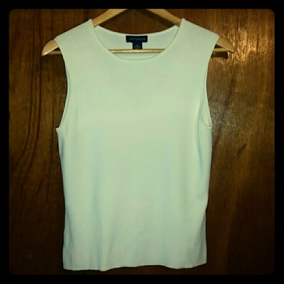 Ann Taylor White Sleeveless Top - Size M