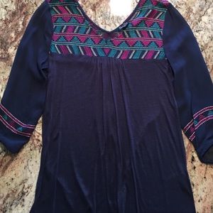 Lucky Brand embroidered top