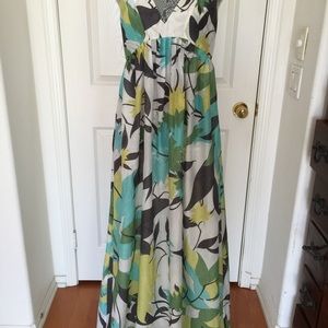 Spectacular Emilio Pucci silk cotton halter kaftan