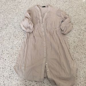 Tan Arden B button up dress