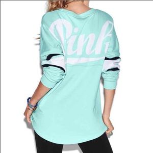 NWT VS PINK CREW MINT Small 🚫 NO TRADES 🚫