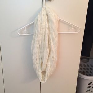 Scarf bundle: Knitted cream, black, & grey/purple