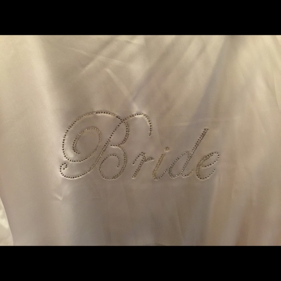 David's Bridal Satin Bride Robe