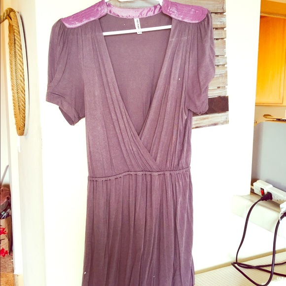 Free people wrap dress plum