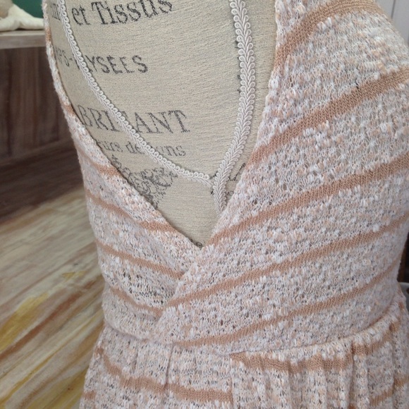 NWOT "Honeycomb" neutral striped tunic/minidress - Picture 2 of 4