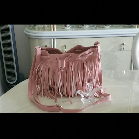 Accessories - ON HOLD! mlh10161 Bag , Pink Frlnge