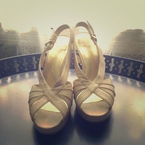 Cream, Vintage-inspired sling backs