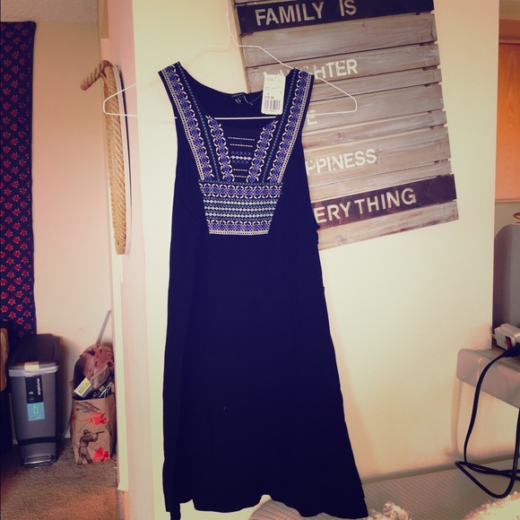 Free people embroidered neck sun dress
