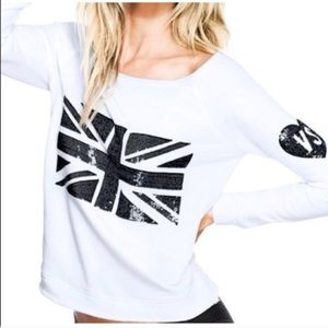 NWT VS PINK BRITISH FLAG BLING XS