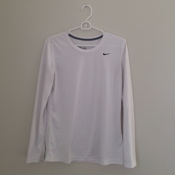 White Long Sleeve Nike Shirt