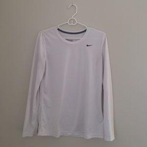 White Long Sleeve Nike Shirt