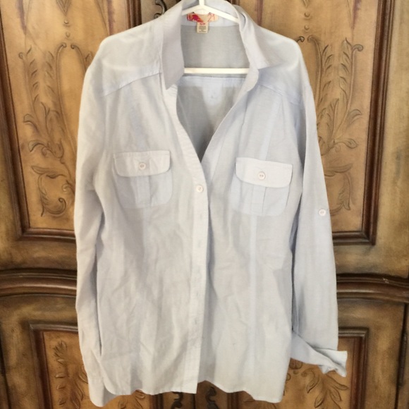 Baby blue forever 21 button down size s/p