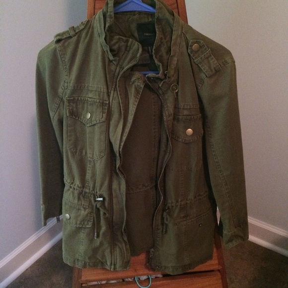 Forever 21 green military jacket