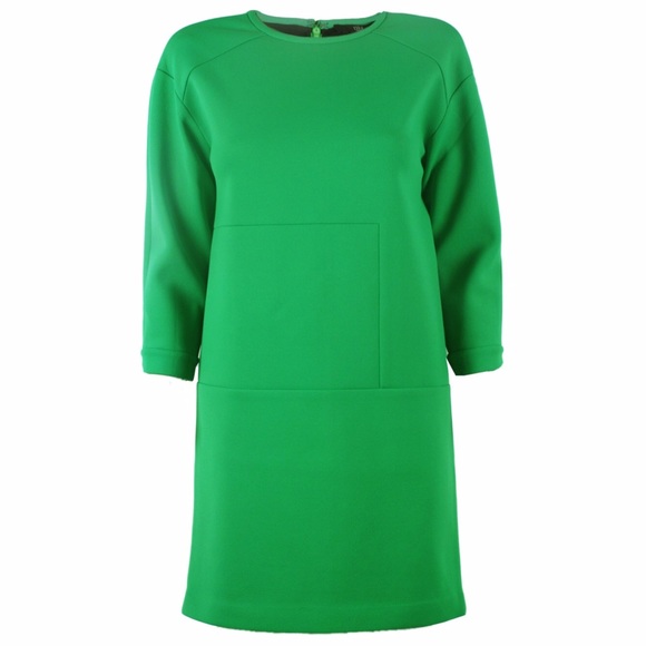 Tibi green neoprene dress size Small