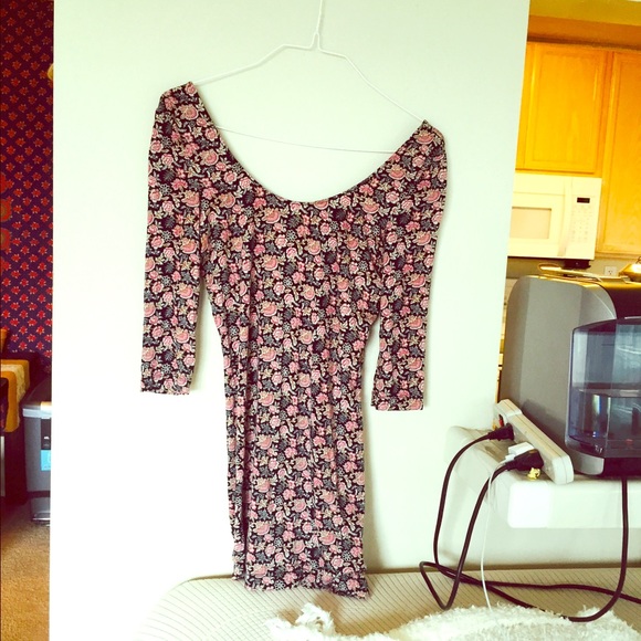 Free people floral body con dress