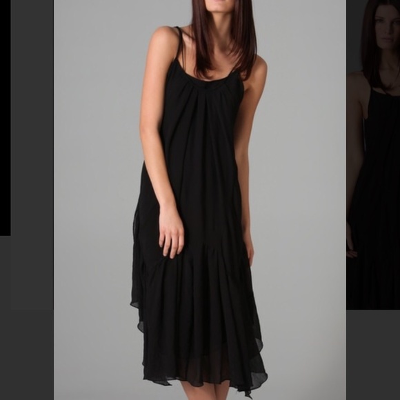 Theysken's Theory Silk Eggplant Damia Dress S - Picture 1 of 4