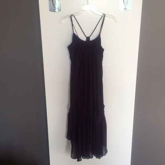 Theysken's Theory Silk Eggplant Damia Dress S - Picture 2 of 4