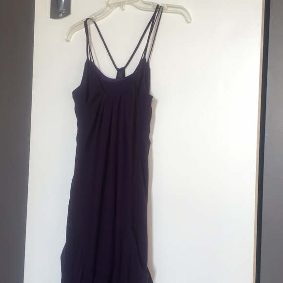 Theysken's Theory Silk Eggplant Damia Dress S - Picture 3 of 4