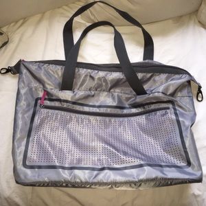 Grey and Pink gym bag